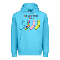 Ocean Blue Titi Pretty Art Being Different Is Cool Premium Hoodie - CowhideDigitalArt