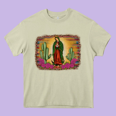Western Our Lady Of Guadalupe Heavy Core Tee Designed By Jahusdesignshop