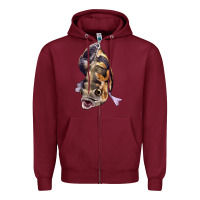 Burgundy Oscar Zipper Hoodie - LillyAllenDesigns