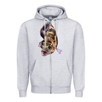Heather Grey Oscar Zipper Hoodie - LillyAllenDesigns