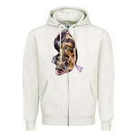 Oatmeal Heather Oscar Zipper Hoodie - LillyAllenDesigns