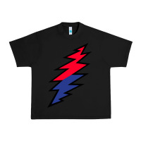Black Lazy Lightning Bolt Urban Heavy Tee - InspiraDesign