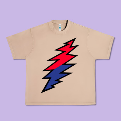 Lazy Lightning Bolt Urban Heavy Tee Designed By Inspiradesign