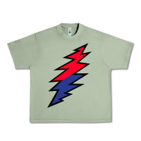 Oil Green Lazy Lightning Bolt Urban Heavy Tee - InspiraDesign