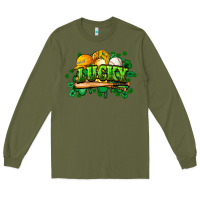 Army Green St. Patrick's Day Baseball Long Sleeve Tee - HowdyJamesFarm