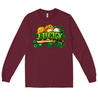 Burgundy St. Patrick's Day Baseball Long Sleeve Tee - HowdyJamesFarm