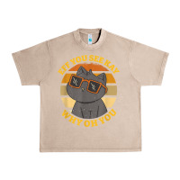 French Oak funny retro sunset eff you see kay why oh you cat lovers t shirt Urban Heavy Tee - ArtChic