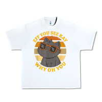 White funny retro sunset eff you see kay why oh you cat lovers t shirt Urban Heavy Tee - ArtChic