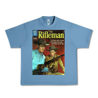 Pebble Blue The Rifleman Retro Western Urban Heavy Tee - ArtChic