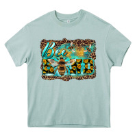 Arona bee kind with sunflower and leopard background Heavy Core Tee - Artiststas