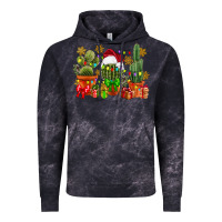 Cloud Black christmas cactus Vintage Hoodie - CowGirlArtShop