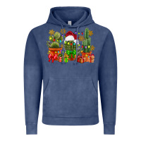 Vintage Denim christmas cactus Vintage Hoodie - CowGirlArtShop