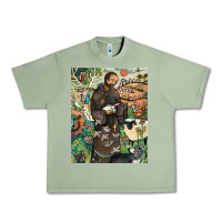 Oil Green saint francis Urban Heavy Tee - ArtChic