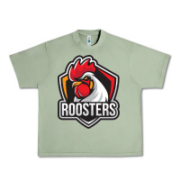 Oil Green rooster art Urban Heavy Tee - ArtChic