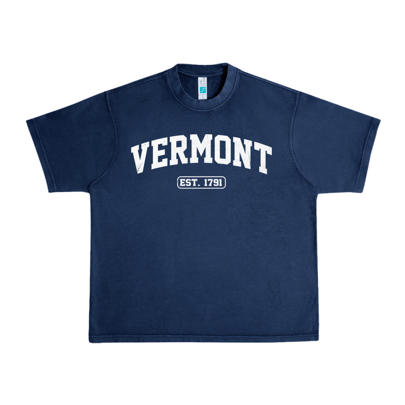 Vermont Vintage State Athletic Style Pullover Hoodie Urban Heavy Tee by ArtChic | Teevron