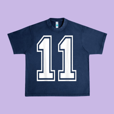 Number 11 Shirt Sports Player Number Back Of Shirt Urban Heavy Tee Designed By Artchic