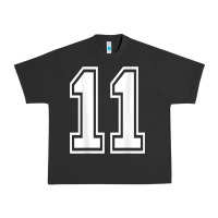 Pigment Black number 11 shirt sports player number back of shirt Urban Heavy Tee - ArtChic