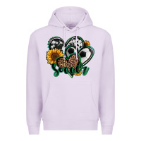 Lilac soccer hearts Premium Hoodie - Jasminsmagicworld