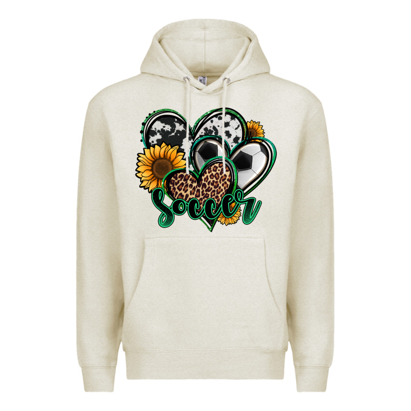 Soccer Hearts Premium Hoodie by Jasminsmagicworld | Teevron