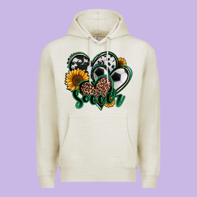 Soccer Hearts Premium Hoodie Designed By Jasminsmagicworld