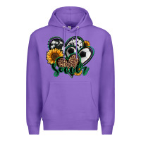 Purple soccer hearts Premium Hoodie - Jasminsmagicworld