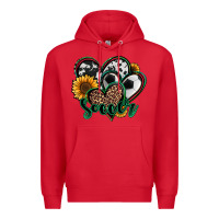 Red soccer hearts Premium Hoodie - Jasminsmagicworld