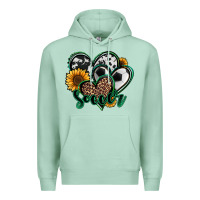 Seafoam soccer hearts Premium Hoodie - Jasminsmagicworld