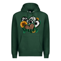 Sports Green soccer hearts Premium Hoodie - Jasminsmagicworld