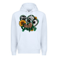 White soccer hearts Premium Hoodie - Jasminsmagicworld