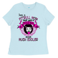 Baby Blue I'm A Pitbull Mom Just Like A Normal Mom Ladies Tee - Bettercallsaul
