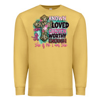 Antique Gold she is loved Premium Sweatshirt - BarkalooDesign