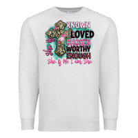 Oatmeal Heather she is loved Premium Sweatshirt - BarkalooDesign
