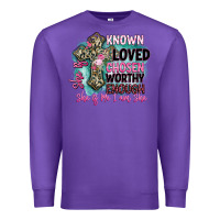 Purple she is loved Premium Sweatshirt - BarkalooDesign