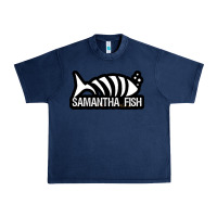 Navy SAMANTHA FISH MUSIC ARTWORK Essential Urban Heavy Tee - ArtChic