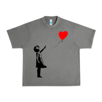 Tornado banksy girl with balloon Urban Heavy Tee - ArtChic
