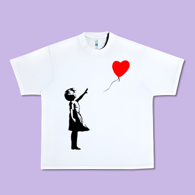 Banksy Girl With Balloon Urban Heavy Tee Designed By Artchic