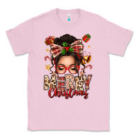 Merry Christmas Messy Bun Classic Tee | Teevron
