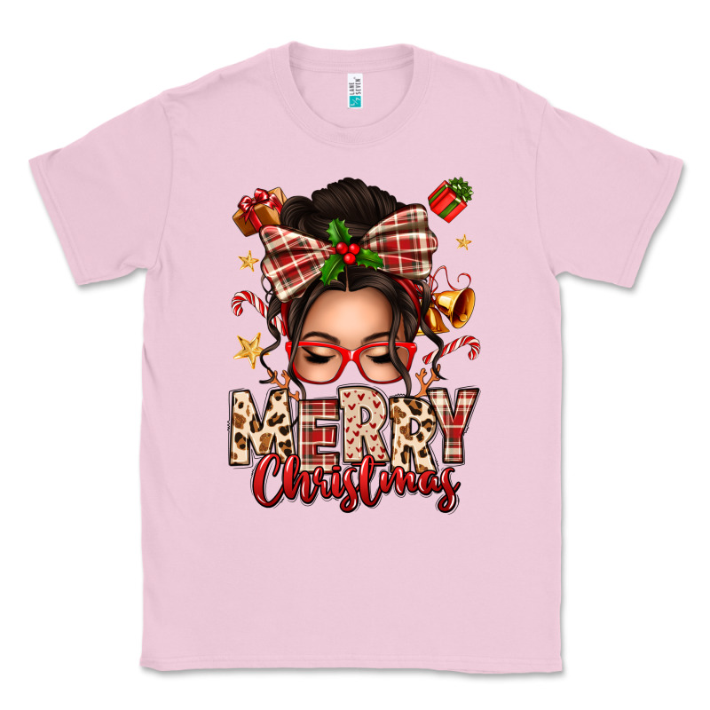 Merry Christmas Messy Bun Classic Tee by texasbilliewilder | Teevron