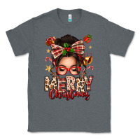 Charcoal Heather merry christmas messy bun Classic Tee - texasbilliewilder