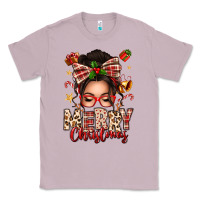 Lilac merry christmas messy bun Classic Tee - texasbilliewilder