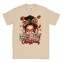 Mushroom merry christmas messy bun Classic Tee - texasbilliewilder