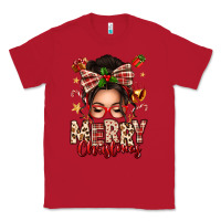 Red merry christmas messy bun Classic Tee - texasbilliewilder