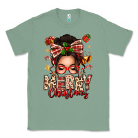 Sage merry christmas messy bun Classic Tee - texasbilliewilder