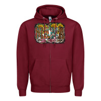Burgundy mama western Zipper Hoodie - RacoonDesign