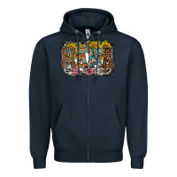 Navy mama western Zipper Hoodie - RacoonDesign