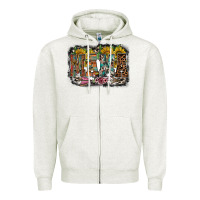 Oatmeal Heather mama western Zipper Hoodie - RacoonDesign
