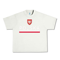 Pistachio Sporty Polska Flag And Emblem Polish Coat Of Arms Pullover Hoodie Urban Heavy Tee - ArtChic