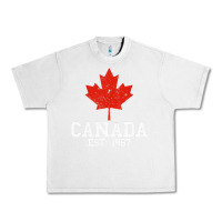 Lunar Rock vintage canada est.1867 maple leaf canadian flag r Urban Heavy Tee - ArtChic