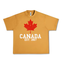 Peanut Butter vintage canada est.1867 maple leaf canadian flag r Urban Heavy Tee - ArtChic