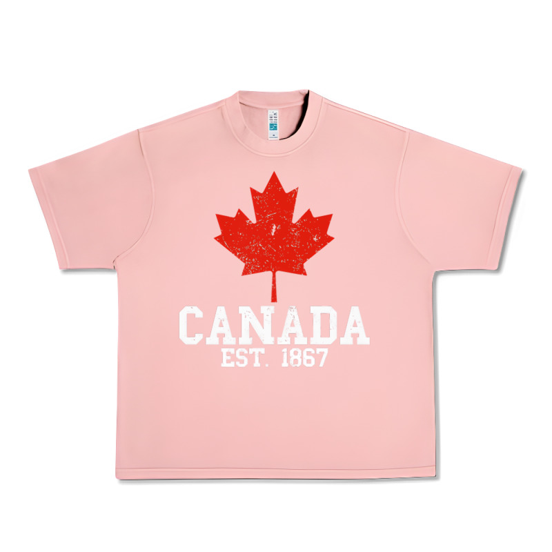 Vintage Canada Est.1867 Maple Leaf Canadian Flag R Urban Heavy Tee by ArtChic | Teevron